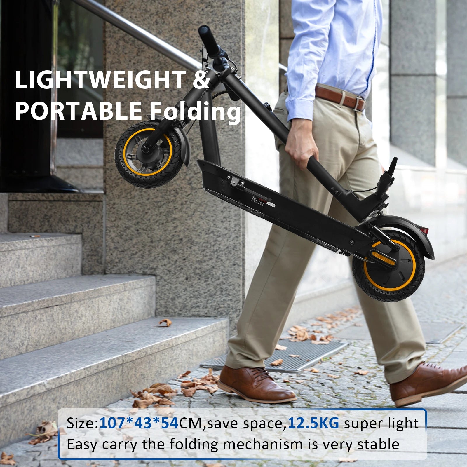 2025 Upgrate AOVOPRO Smart APP Electric Scooter 350W/500W Powerful Motor 36V/42V 25-45KM  Range Adults EScooter with Dual Brake