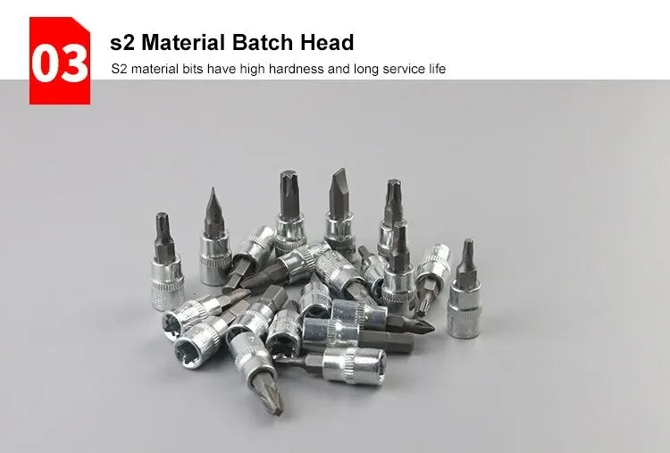 New 46-piece car repair tool kit 1/4 inch socket set car repair kit pry ratchet torque wrench combination car maintenance tools