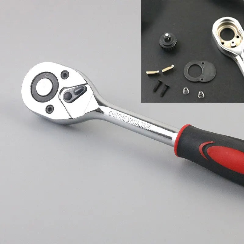 New 46-piece car repair tool kit 1/4 inch socket set car repair kit pry ratchet torque wrench combination car maintenance tools